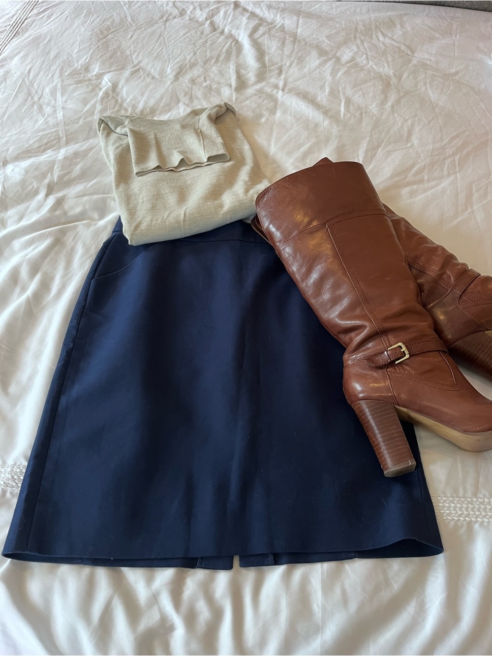 J. Crew Navy Pencil Skirt